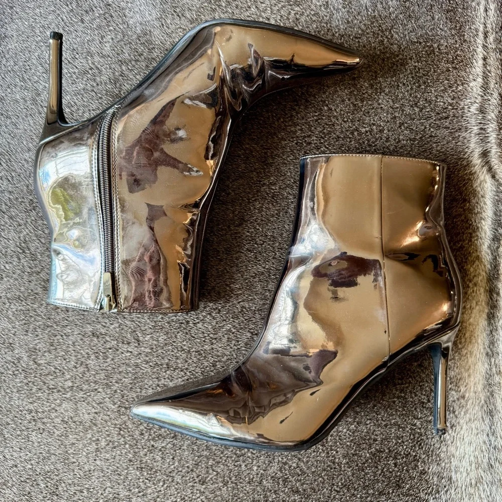 Metallic Silver Booties - Picture 5 of 16